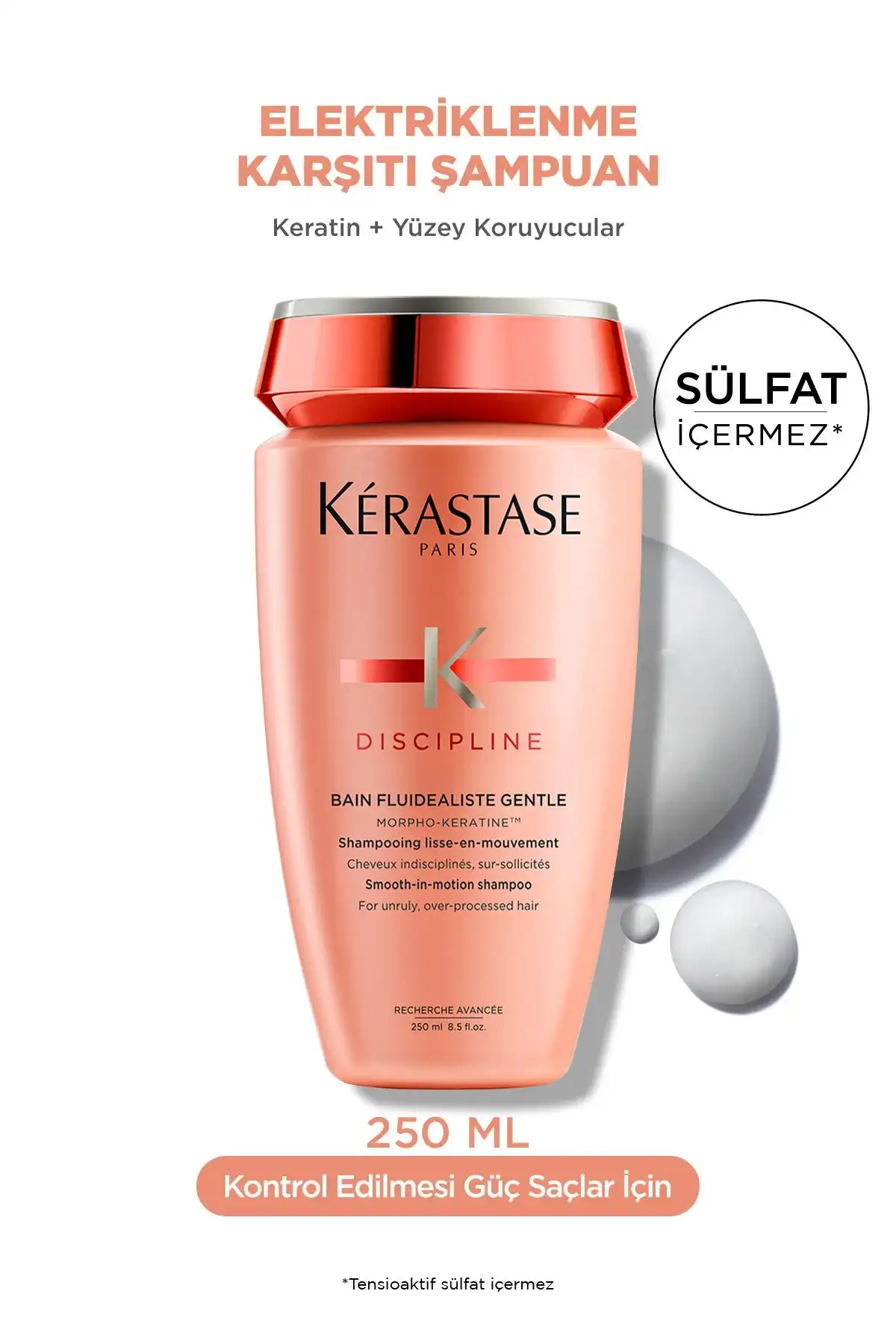 Kerastase Discipline Bain Fluidéaliste Şampuan: Elektriklenmeyi Önleyin