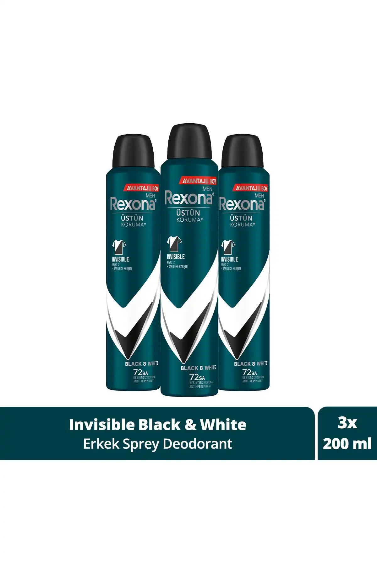 Rexona Men Erkek Sprey Deodorant: 72 Saat Kesintisiz Koruma