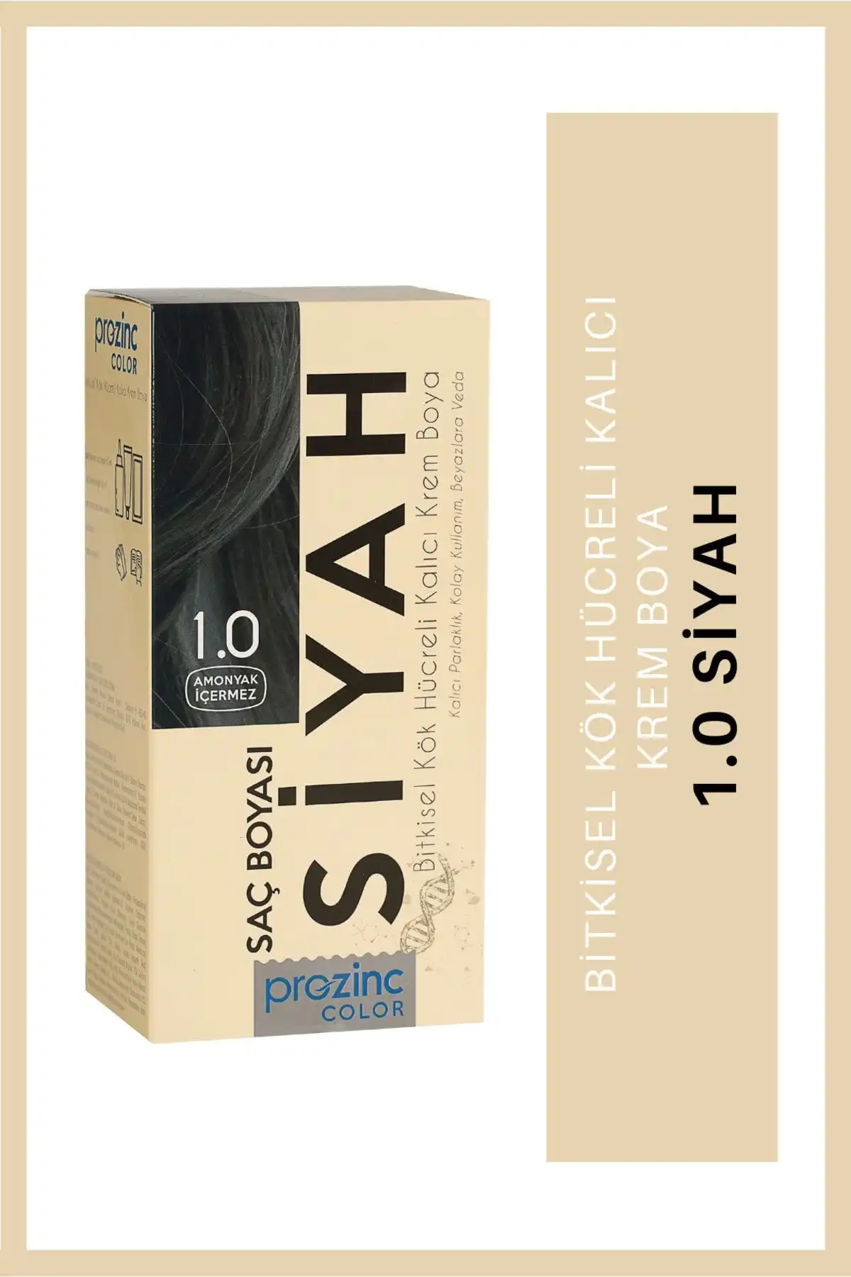 Prozinc Color 1.0 Siyah Amonyaksız Bitkisel Kalıcı Saç Boyası
